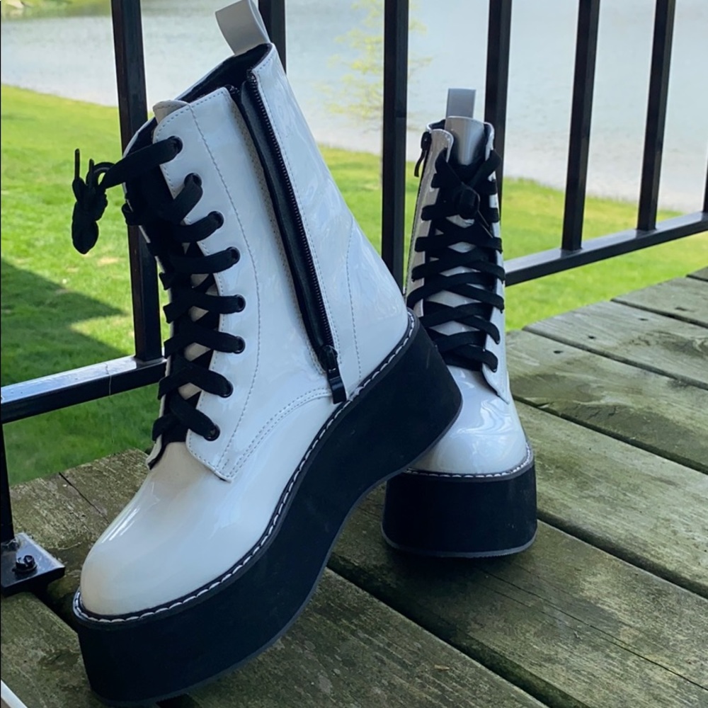 BRAND NEW White Platform Boots